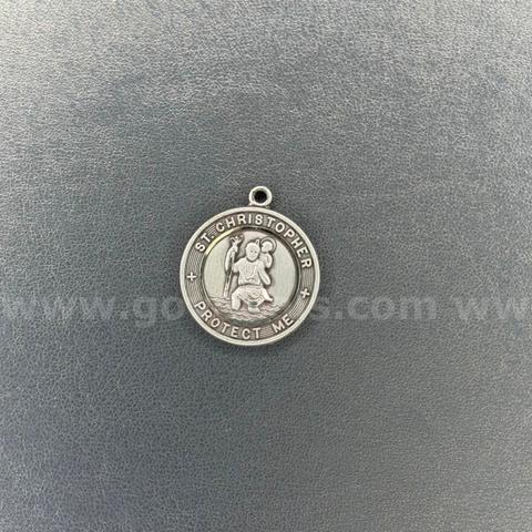 Sterling Silver Religious Pendant - St. Christopher