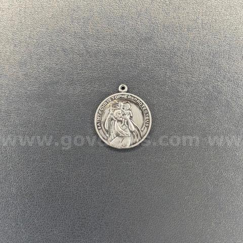 Sterling Silver Religious Pendant - Saint Christopher