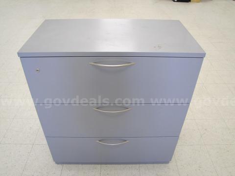 Three drawer lateral filing cabinet