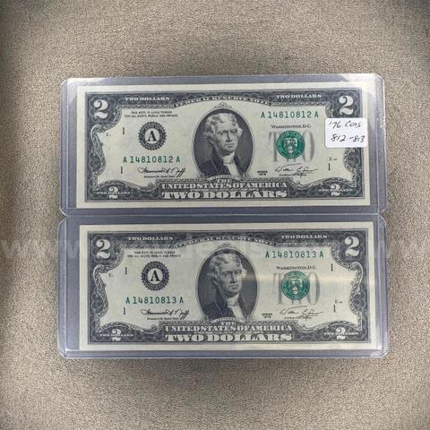 1976 Consecutive Federal Reserve Notes