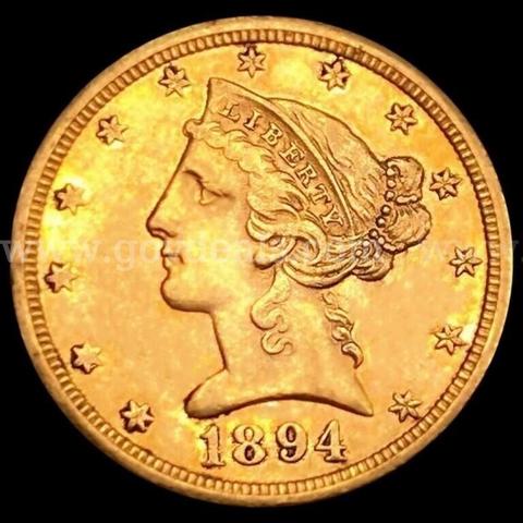 Beautiful 1894-O $5 Gold Half Eagle