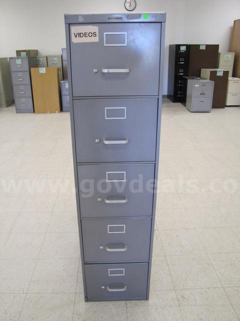 Five drawer filing cabinet