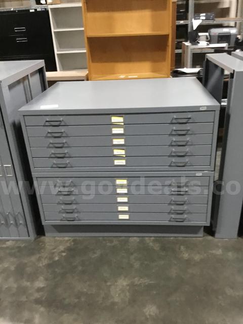 2 large sets of drawing drawers
