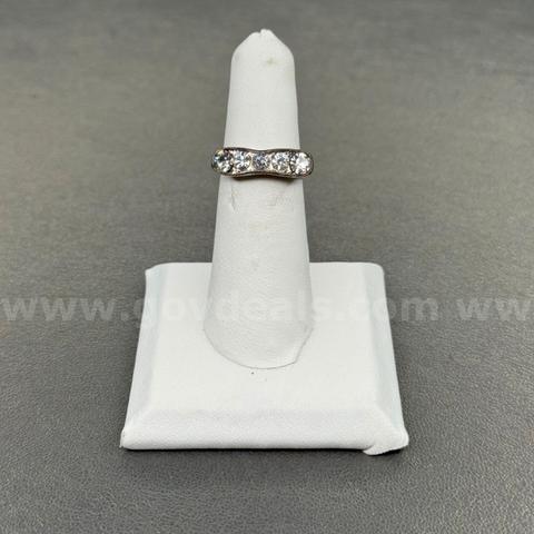 925 Silver Ring with White Stones