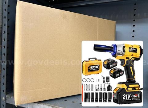 Free Shipping - New Factory Sealed Cordless 1/2" Impact Wrench Torque Brushless Motor 2x 4.0Ah Batteries/Charger/Sockets