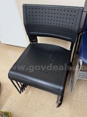Lot of Approximate (31) Black Stackable Chairs