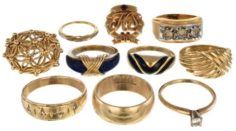 Gold, Diamond & Costume Jewelry Lot