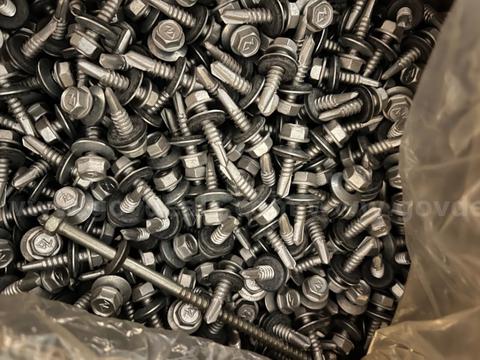 50 PCS HEX WASHER HEAD 1410- 14X1 SELF DRILL COATED SILVER W/BONDED WASHER 3/8"*WILL SHIP*