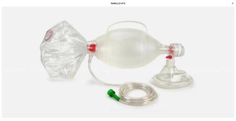 NEW || AMBU Bag SPUR II Pediatric Resuscitator Mask & Oxygen Reservoir shipping obly