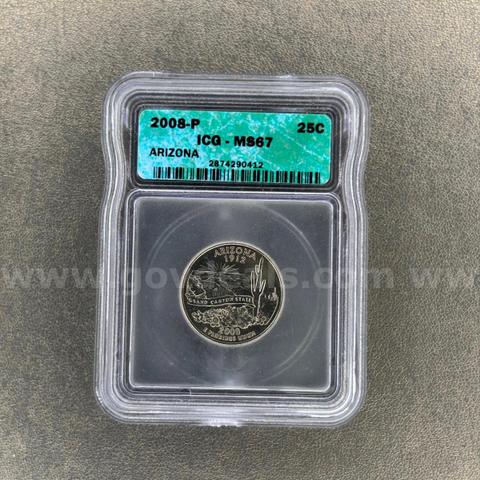 2008-P MS67 Arizona Quarter
