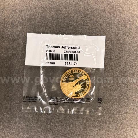 2007-S Thomas Jefferson Dollar Coin