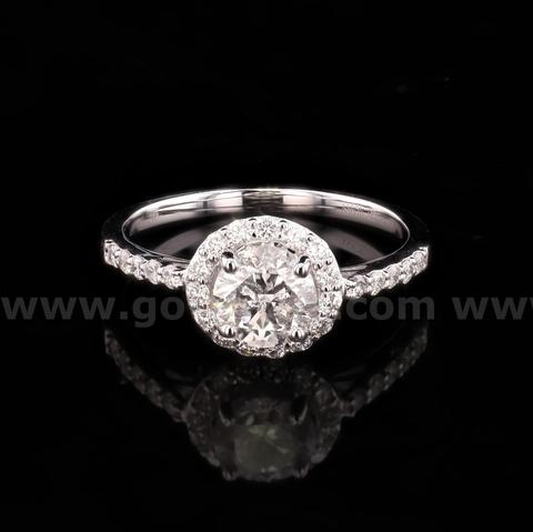 14K WHITE GOLD DIAMOND RING