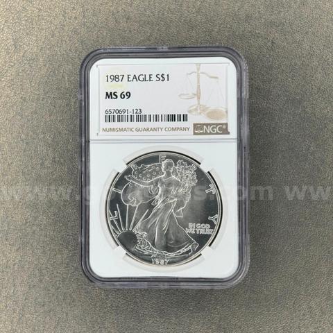 1987 MS69 Walking Liberty Dollar