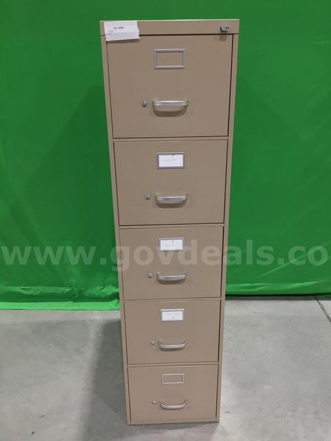 Five-Drawer Vertical File Cabinet