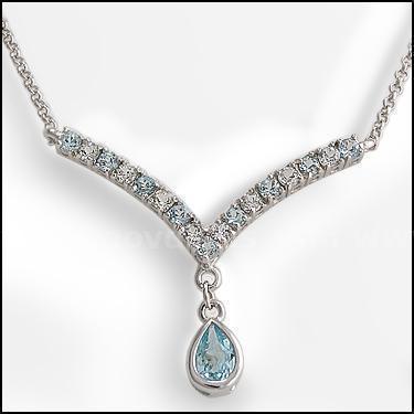 JEWELRY - SAPPHIRE and TOPAZ Necklace