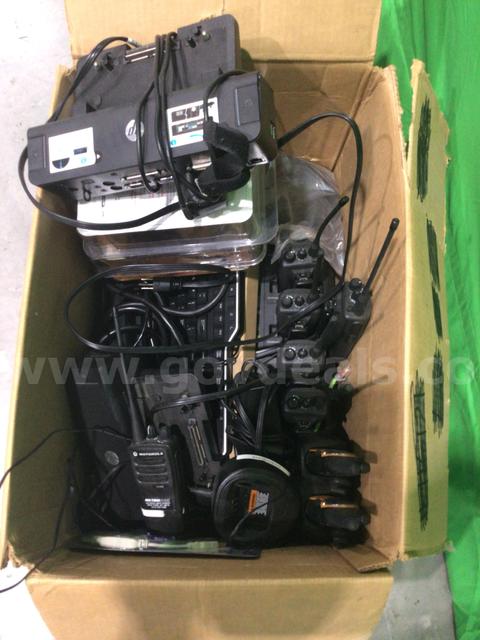 Lot of (8) Motorola Walkie Talkies & Accessories