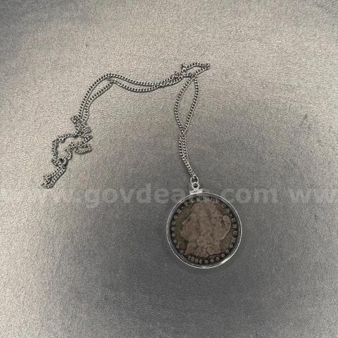 1884 Genuine Morgan Silver Dollar Mounted