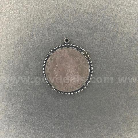 1921 Genuine Morgan Silver Dollar Mounted