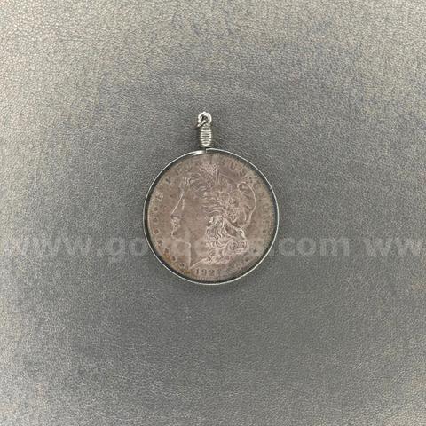 1921 Genuine Morgan Silver Dollar Mounted