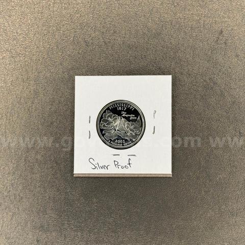 2002 Mississippi Silver Proof Quarter in Holder