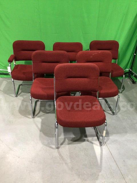 Lot of (6) Sled Base Chairs