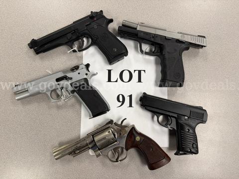 5 Handguns - Lot 91