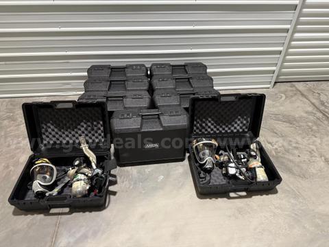 Large Lot of SCBA Equipment - MSA Escape Systems Tanks Cylinders Masks Apparatus Drager - SEE FULL INVENTORY LIST