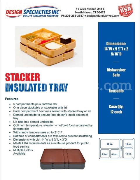 Design Specialties, Inc. Stacker Food Delivery Trays & Lids (Qty: 5,640)