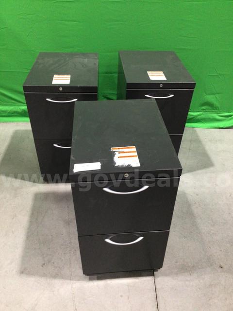 Lot of (3) Two-Drawer File Cabinets