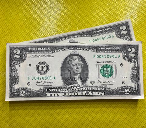 (100) BEAUTIFUL CRISP UNCIRCULATED $2 DOLLAR BILLS FREE SHIPPING (USA ONLY)