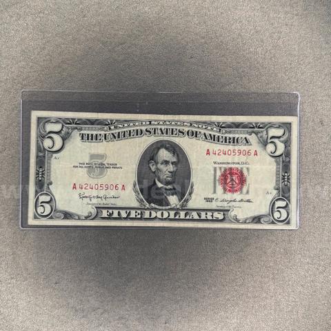 1963 Red Seal Five Dollar Bill