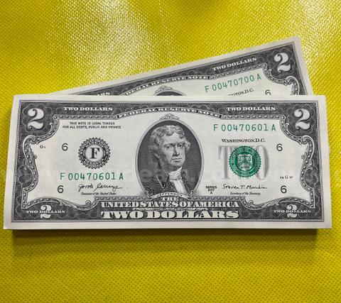 (100) BEAUTIFUL CRISP UNCIRCULATED $2 DOLLAR BILLS FREE SHIPPING (USA ONLY)