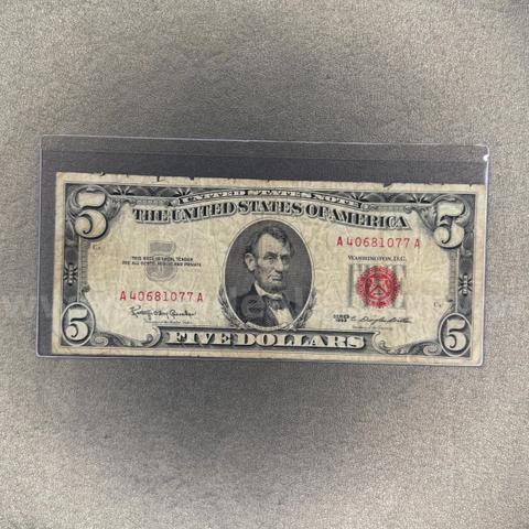 1963 Red Seal Five Dollar Bill