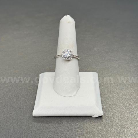 925 Silver Ring with White Stone
