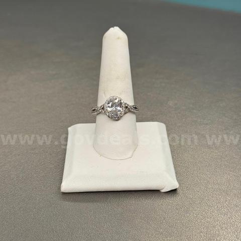 925 Silver Ring with White Stones