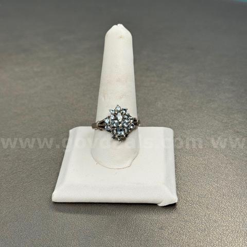 925 Silver Ring with Light Blue Stones