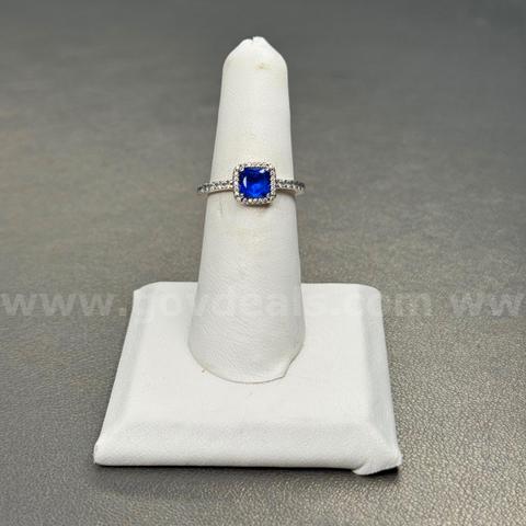 925 Silver Ring with Blue Stone