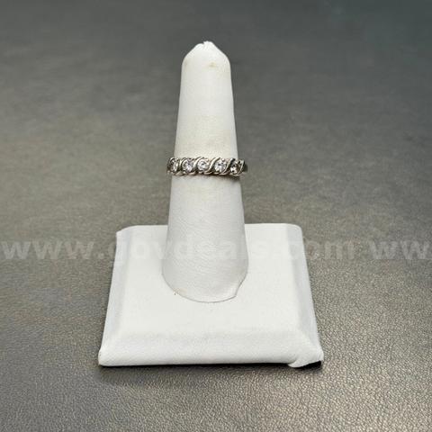 925 Silver Ring with White Stones