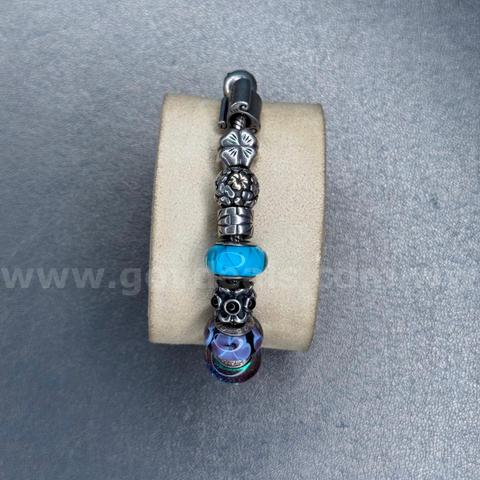 925 Silver Pandora Bracelet with 8 Silver Charms
