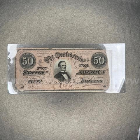 Fifty Dollar Confederate Bill