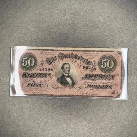 Fifty Dollar Confederate Bill