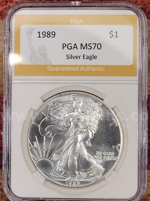 Stunning 1989 Silver Eagle PGA Graded MS 70
