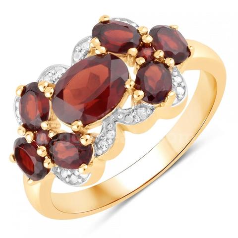DIAMOND and GARNET Ring- BIDDING ENDS TODAY !!