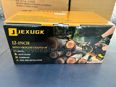 Free Shipping - NEW Factory Sealed - 12" Brushless Cordless Chainsaw –Handheld Electric Chain Saw with 2×4.0Ah Batteries