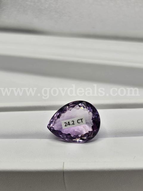 Massive 24.2 CT Amethyst Gemstone, Designer Cut, Investment