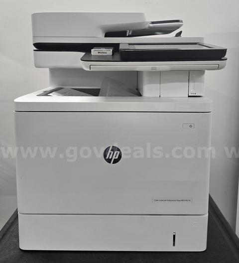 lot of (2) HP Color LaserJet Enterprise Flow 40ppm MFP M578C tested and working