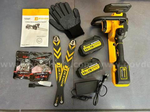 Free Shipping - NEW Factory Sealed - 12" Brushless Cordless Chainsaw –Handheld Electric Chain Saw with 2×4.0Ah Batteries