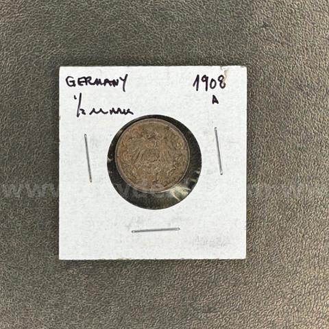 1908 A Germany 1/2 Mark