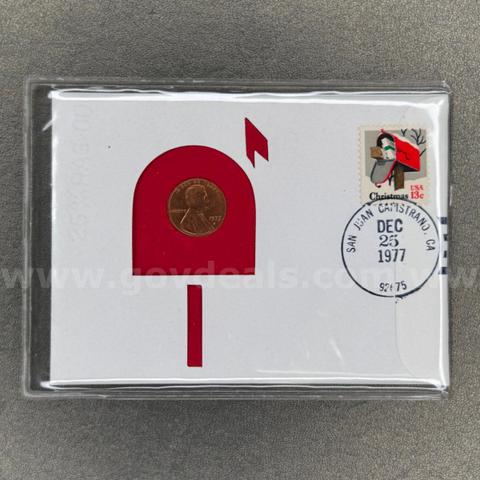 1977 Christmas California Dime in Envelope