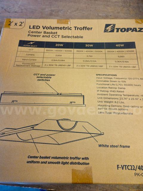 (5) 2' x 2' Topaz LED Volumetric Troffer